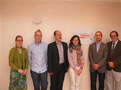 De izquierda a derecha: Miranda Geusens, Frank O´Connor, Ander Elgorriaga, Evelyn Lafond, Samuel Mayer y Michael Bennet 